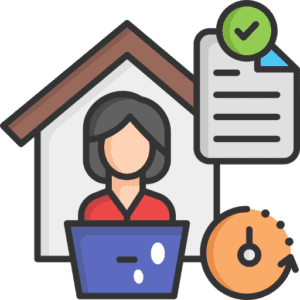 Icon representing a home office, used for the CIPD Assignment Help website delivery to clients.